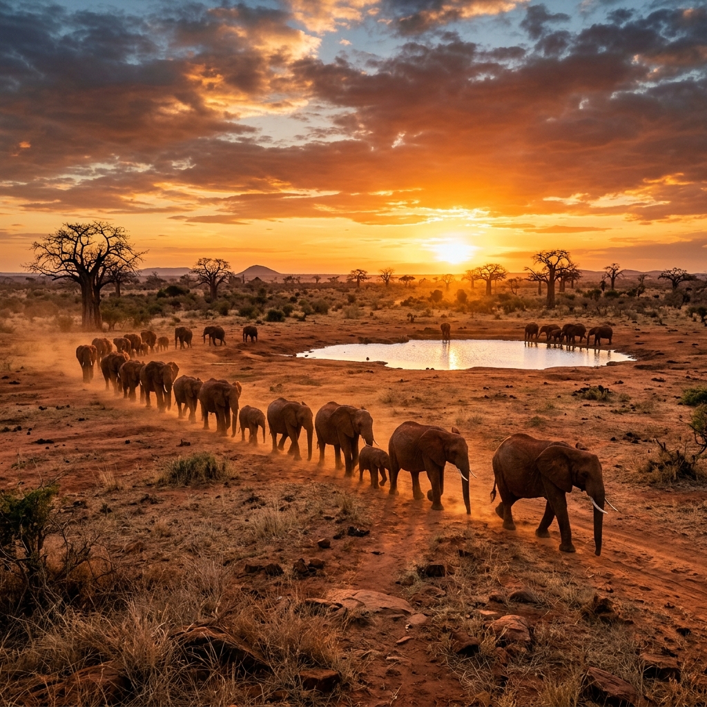 Tsavo Red Elephants